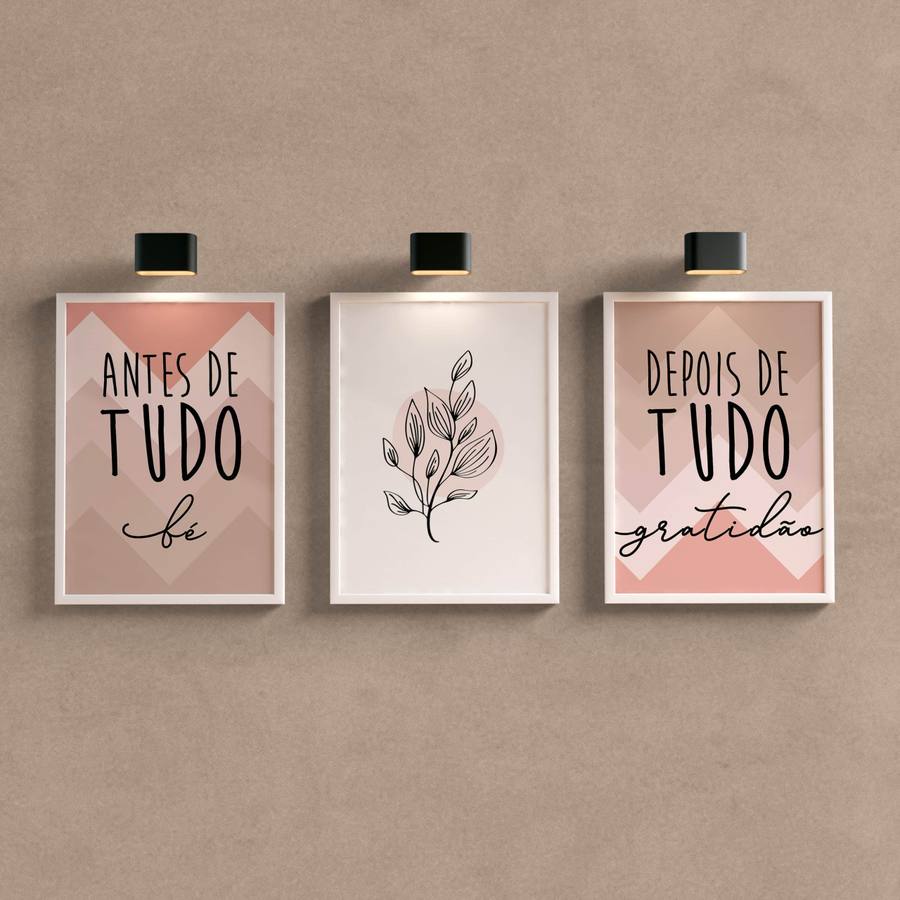 Kit Quadros Decorativos para Sala ou Quarto