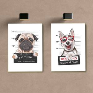 Kit Quadros Decorativos Cachorros - quadro decorativo em ambiente decorado