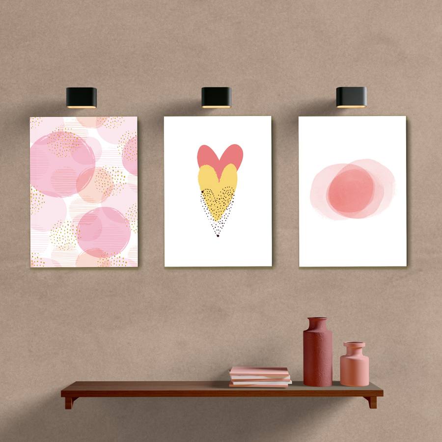 Kit Quadros Decorativos Círculos - quadro decorativo em ambiente decorado