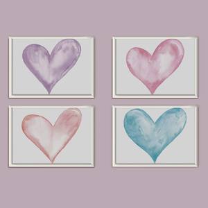 Kit Quadros Decorativos Coração | Wallze