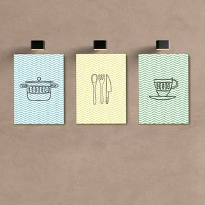 Kit Quadros Decorativos Cozinha - quadro decorativo em ambiente decorado
