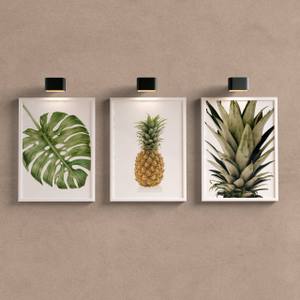 Kit Quadros Decorativos Abacaxi - detalhe da moldura e acabamento