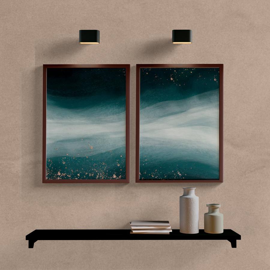 Kit Quadros Decorativos Abstract Ocean - vista aproximada da impressão