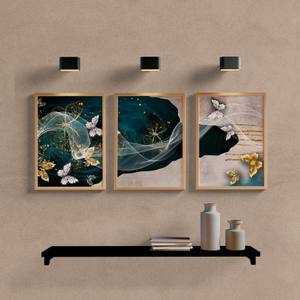 Kit Quadros Decorativos Abstrato Borboletas - vista aproximada da impressão
