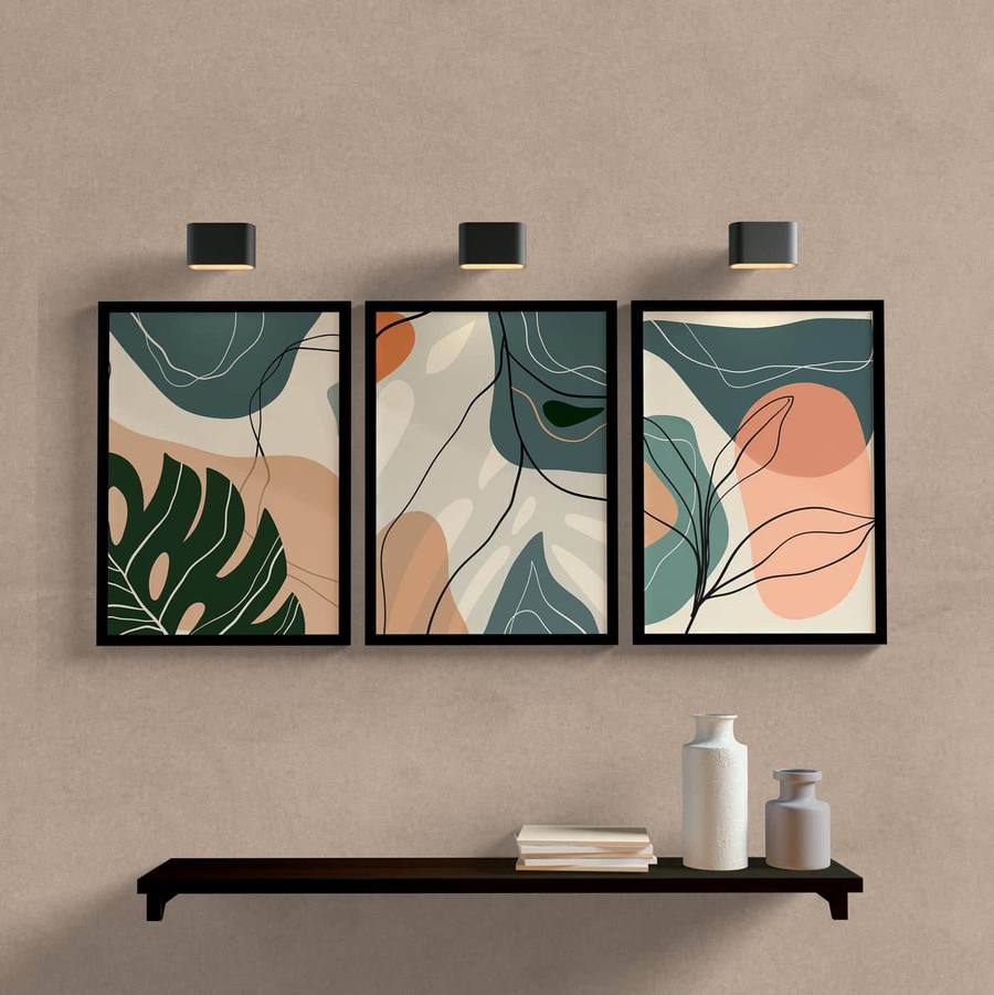 Kit Quadros decorativos abstratos para sala