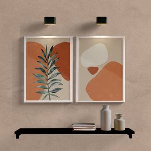 Kit Quadros Decorativos Abstrato Formas Nature - detalhe da moldura e acabamento