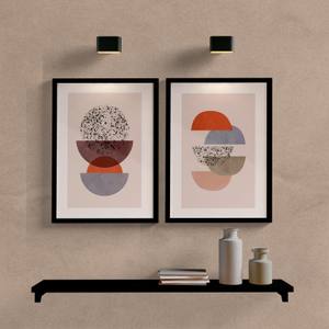 Kit Quadros Decorativos Abstrato Formas - quadro decorativo em ambiente decorado