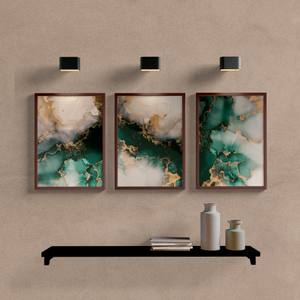 Kit Quadros Decorativos Abstrato Mármore Verde - imagem 5