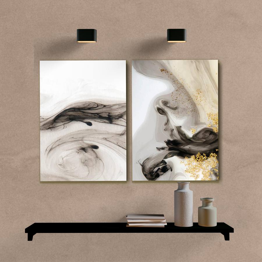 Kit Quadros Decorativos Abstrato Marrom - imagem 6