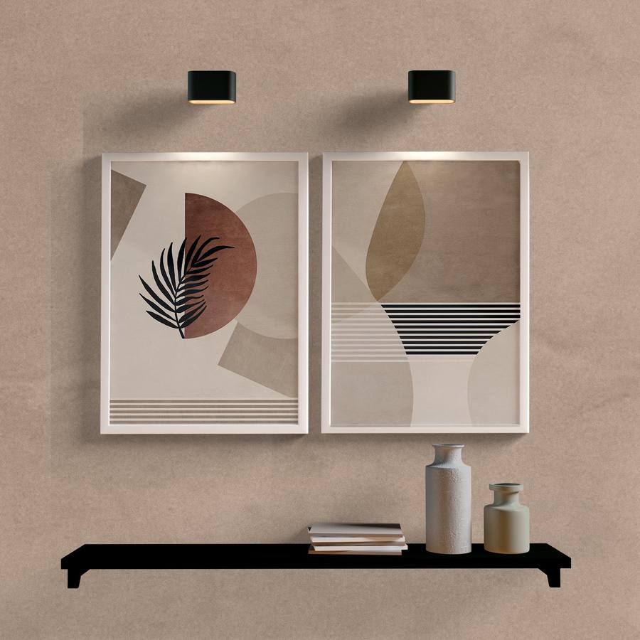 Kit Quadros Decorativos Abstrato Modern - detalhe da moldura e acabamento