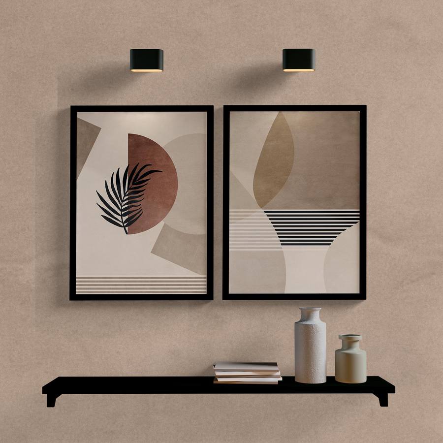 Kit Quadros Decorativos Abstrato Modern - quadro decorativo em ambiente decorado