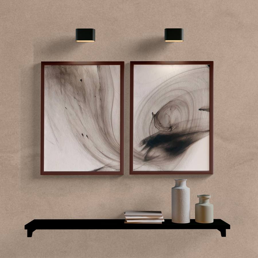 Kit Quadros Decorativos Abstrato Onda Marrom - imagem 5
