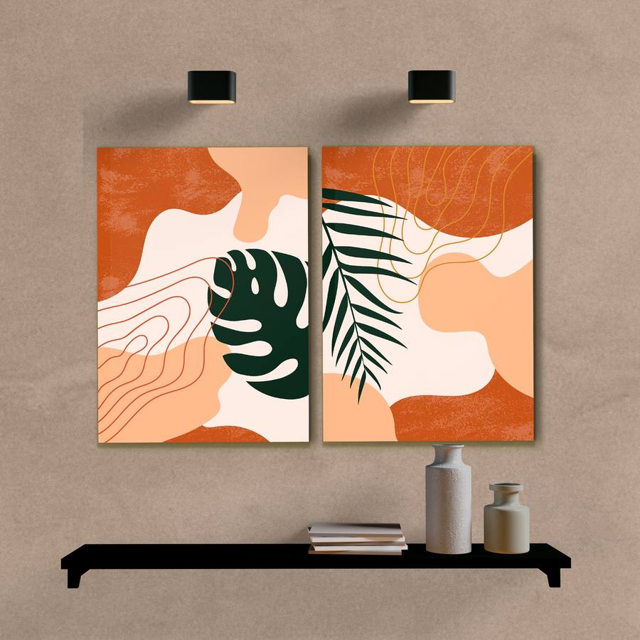 Kit Quadros Decorativos Abstrato Tropical - imagem 6