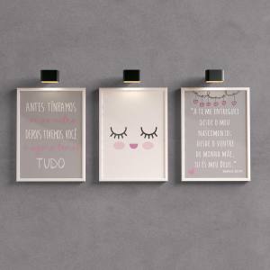 kit quadros decorativos para quarto de criança