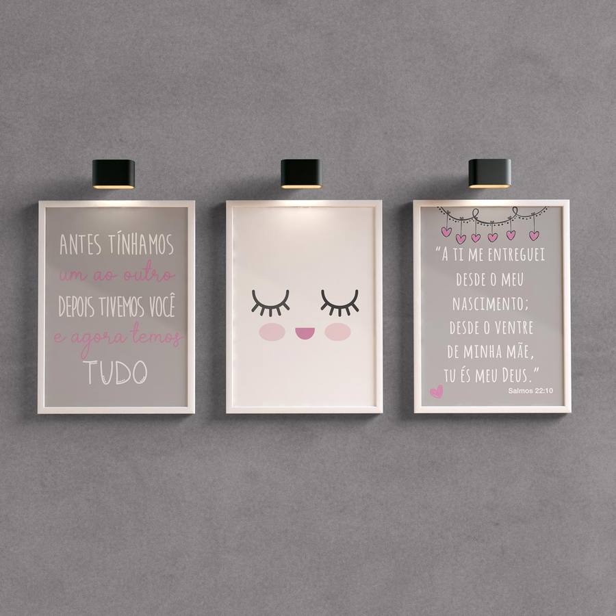 kit quadros decorativos para quarto de criança