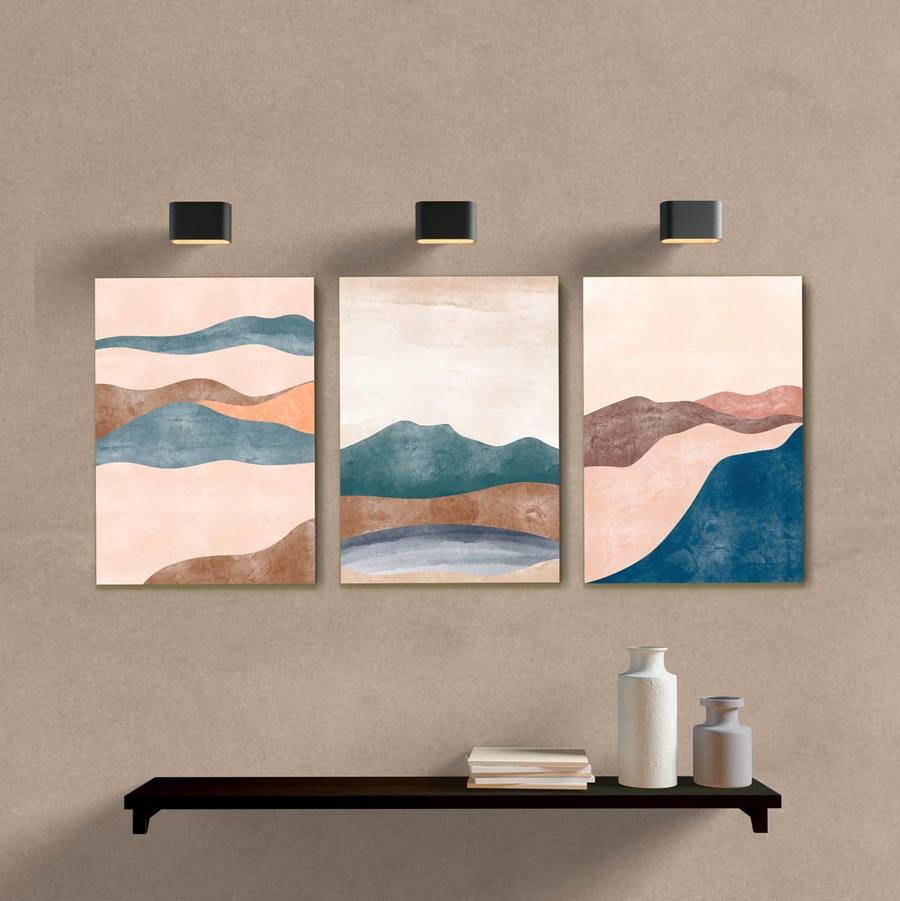 Kit Quadros Decorativos Aquarela - quadro decorativo em ambiente decorado