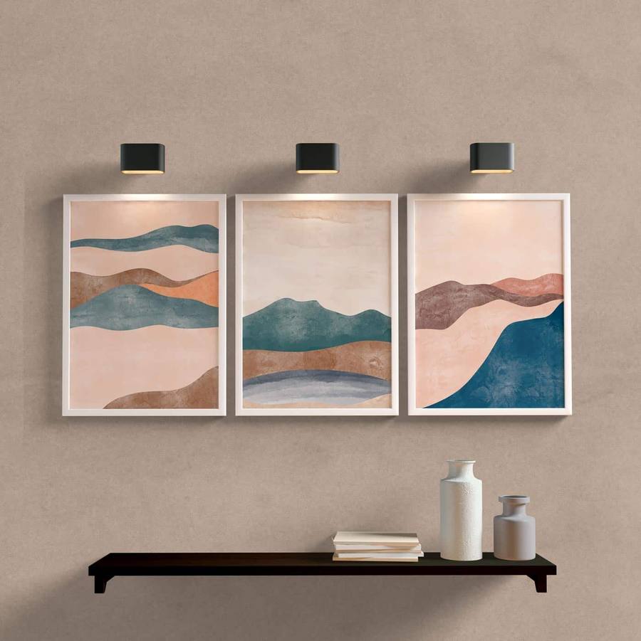 Kit Quadros Decorativos Aquarela - detalhe da moldura e acabamento