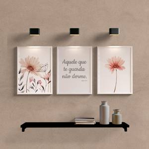 Kit Quadros Decorativos Aquele que te Guarda - detalhe da moldura e acabamento