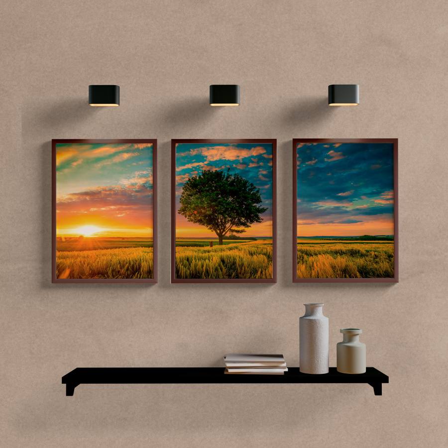 Kit Quadros Decorativos Árvore no Campo - imagem 5