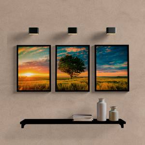 Kit Quadros Decorativos Árvore no Campo - quadro decorativo em ambiente decorado