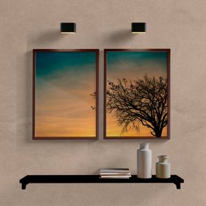 Kit Quadros Decorativos Árvore Sunset - vista aproximada da impressão