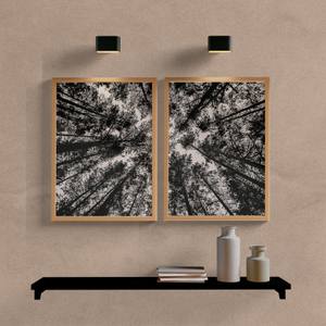 Kit Quadros Decorativos Arvores Preto e Branco - quadro decorativo em ambiente decorado