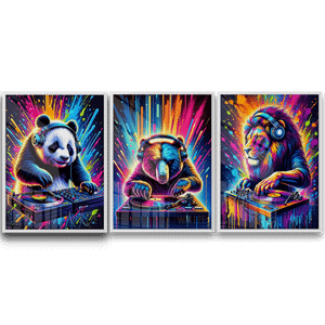 Kit Quadros Decorativos Beats da Selva - imagem 6