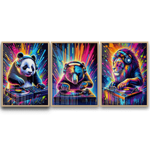 Kit Quadros Decorativos Beats da Selva - imagem 8