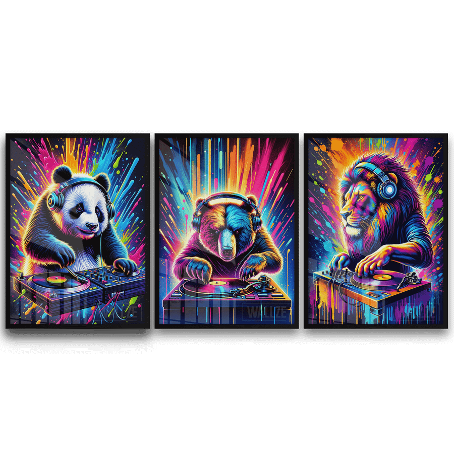 Kit Quadros Decorativos Beats da Selva - imagem 7