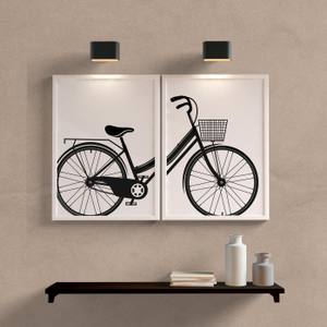 Kit Quadros Decorativos Bicicleta - detalhe da moldura e acabamento