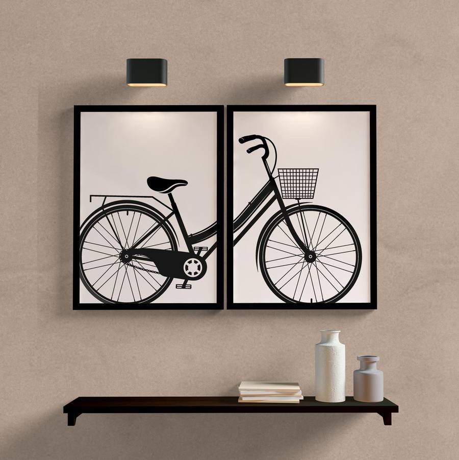 Kit Quadros Decorativos Bicicleta