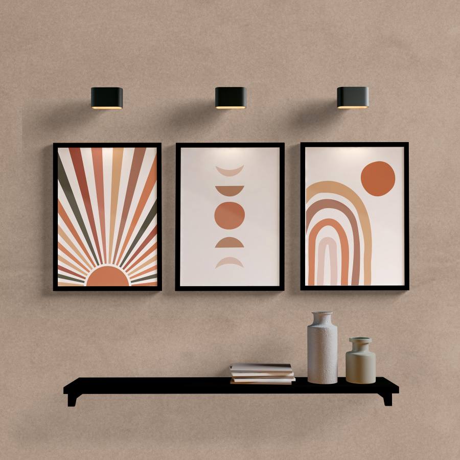 Kit Quadros Decorativos Boho - quadro decorativo em ambiente decorado