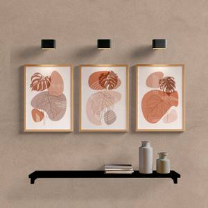 Kit Quadros Decorativos Boho Folhas - vista aproximada da impressão