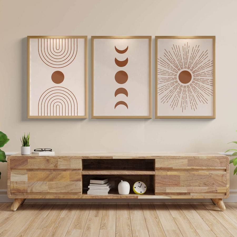 ambiente kit quadros boho