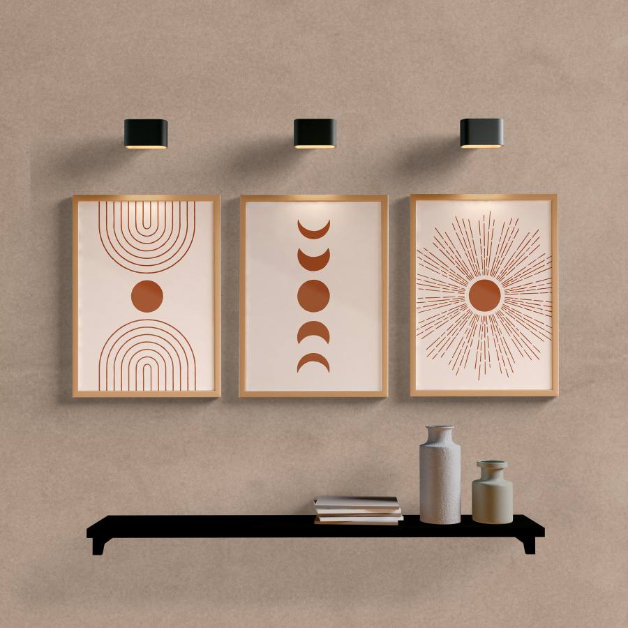 Kit Quadros Decorativos Boho II - vista aproximada da impressão