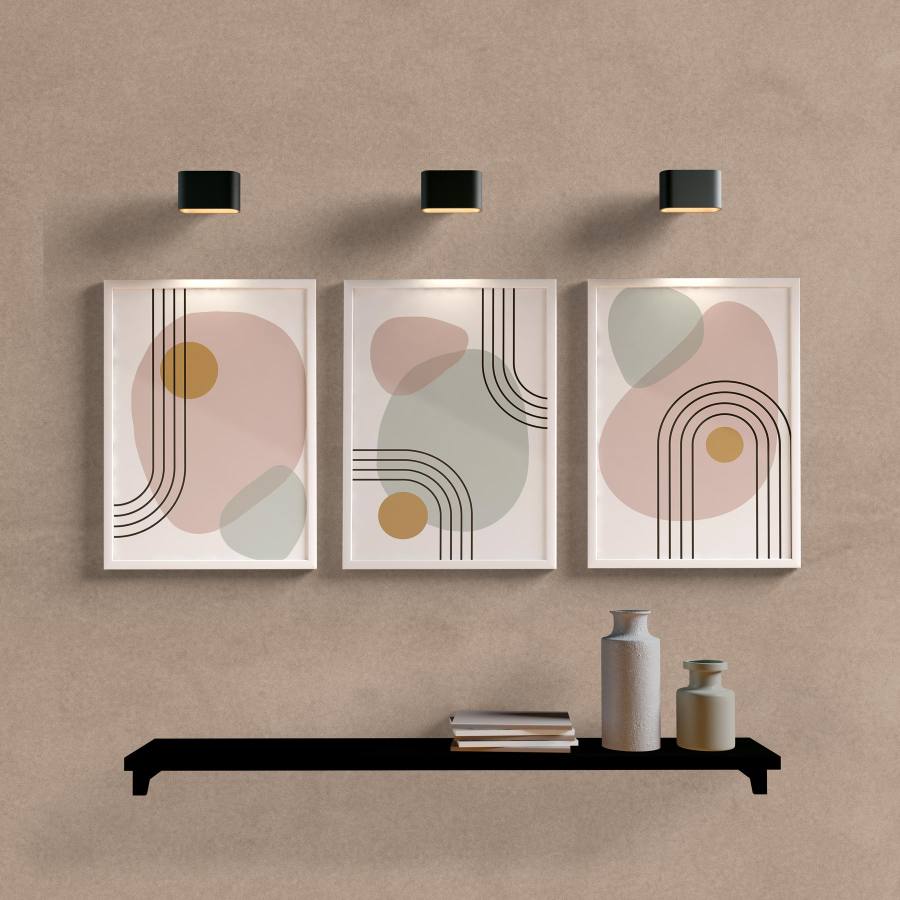 Kit Quadros Decorativos Boho Lines - detalhe da moldura e acabamento