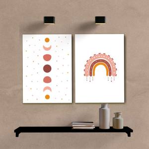 Kit Quadros Decorativos Boho Lua - imagem 6