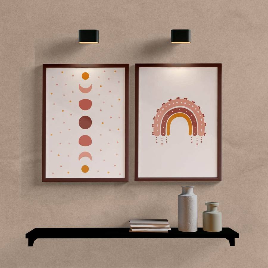 Kit Quadros Decorativos Boho Lua - imagem 5
