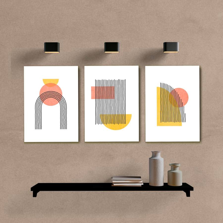 Kit Quadros Decorativos Boho - quadro decorativo em ambiente decorado