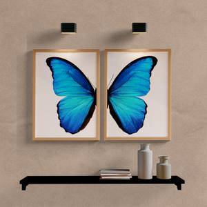 Kit Quadros Decorativos Borboleta Azul - quadro decorativo em ambiente decorado