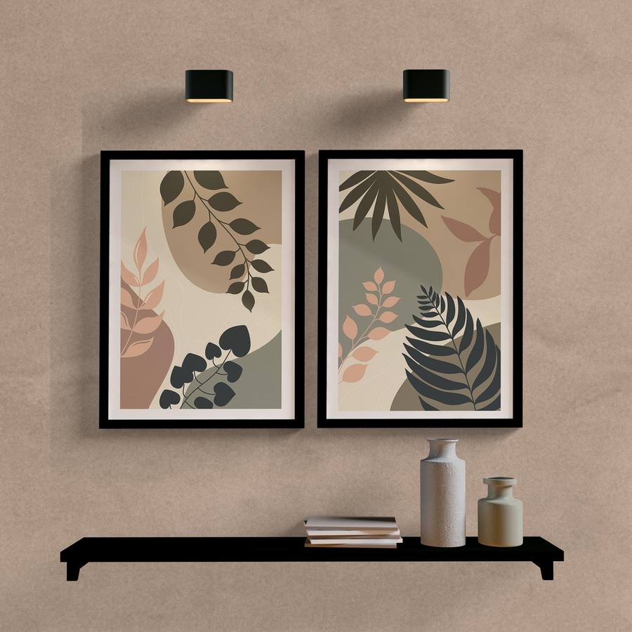 Kit Quadros Decorativos Botanic Nude - quadro decorativo em ambiente decorado