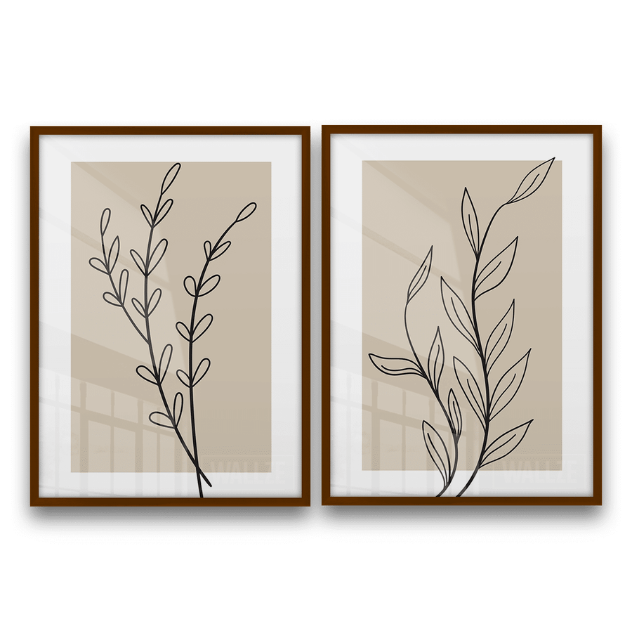 Kit Quadros Decorativos Botanical Line Art - imagem 7