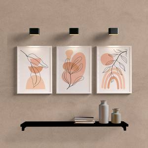 Kit Quadros Decorativos Botanical Minimal - detalhe da moldura e acabamento