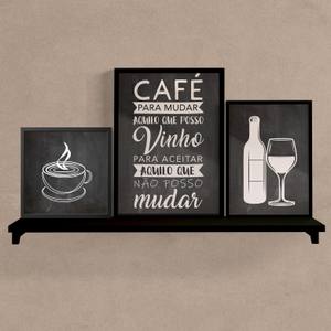 KIT QUADROS CAFÉ E VINHO