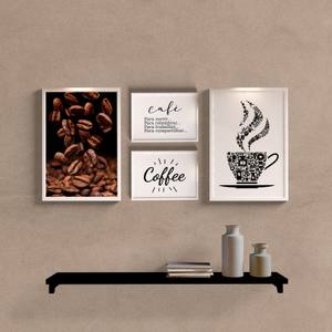 Kit Quadros Decorativos Café - detalhe da moldura e acabamento