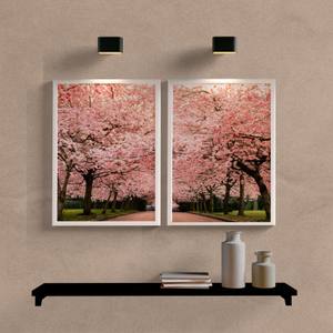 Kit Quadros Decorativos Caminho Rosa - detalhe da moldura e acabamento
