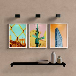 Kit Quadros Decorativos Color Paisagens - detalhe da moldura e acabamento