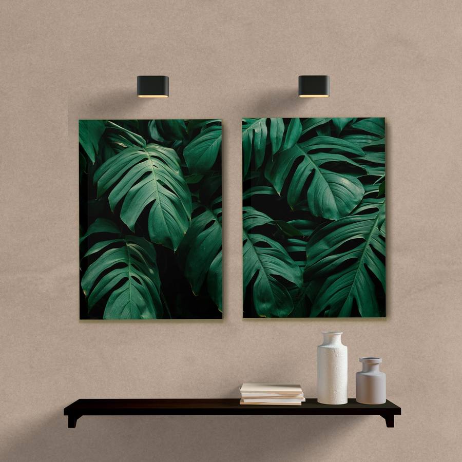 Kit Quadros Decorativos Costela de Adão - quadro decorativo em ambiente decorado