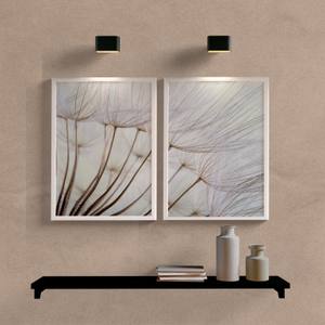 Kit Quadros Decorativos Dente de Leão - detalhe da moldura e acabamento