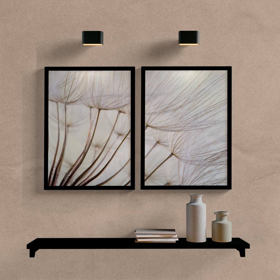 Kit Quadros Decorativos Dente de Leão - quadro decorativo em ambiente decorado